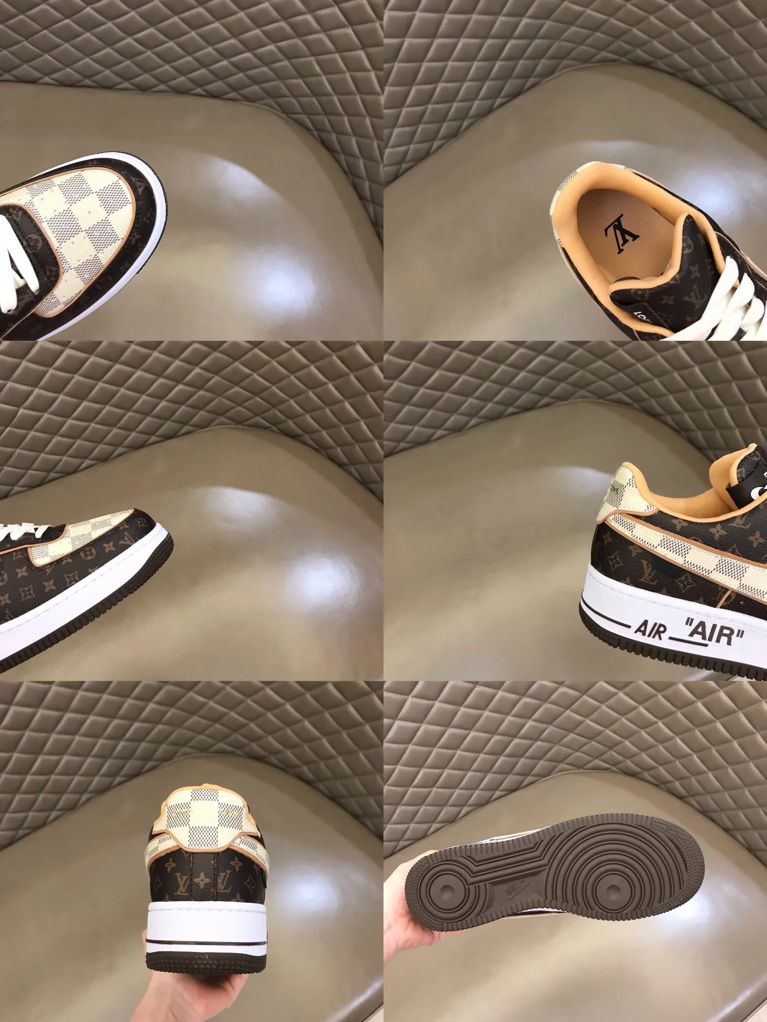 Men's shoes 💰p420 "*OUIS *UITTO*" x OFF-WHITE x Nike tripartite collaboration! Trendy and cool men's casual sports shoes with unrivaled color matching. The design idea basically continues the style of THE TEN. The Swoosh line and tongue label have a very familiar visual effect and are both fashionable and trendy! A must-have for fashionistas! The effect on your feet is absolutely stunning! Size: 38-45